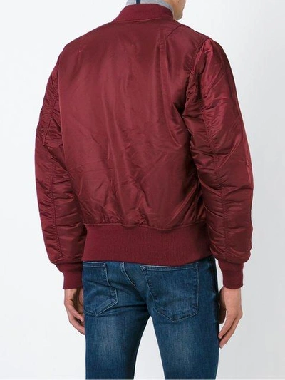 Shop Alpha Industries Classic Bomber Jacket In Red