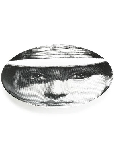 Shop Fornasetti Hat Lady Plate In White