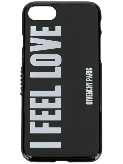 Shop Givenchy Iphone 7-hülle Mit "i Feel Love"-print In Black