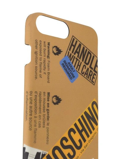 Shop Moschino Logo Warning Sign Iphone 6+ Case