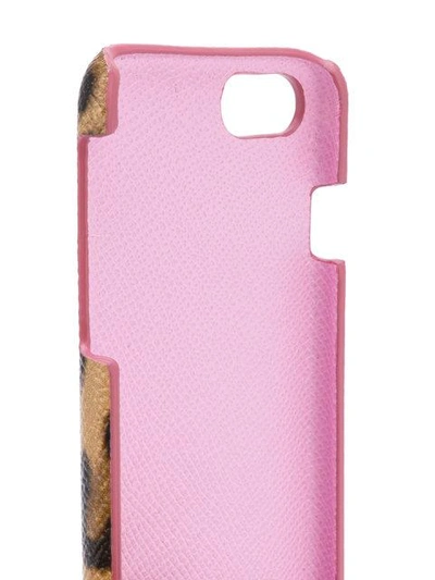Shop Dolce & Gabbana Leopard Print Iphone 7 Case In Brown