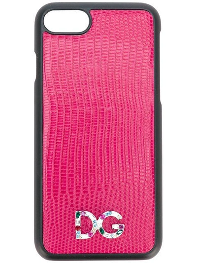 Shop Dolce & Gabbana Crystal Logo Iphone 7 Case