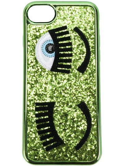 Shop Chiara Ferragni Flirting Iphone 7 Case In Green