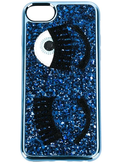 Shop Chiara Ferragni 'fliriting' Iphone 6/7-hülle In Blue