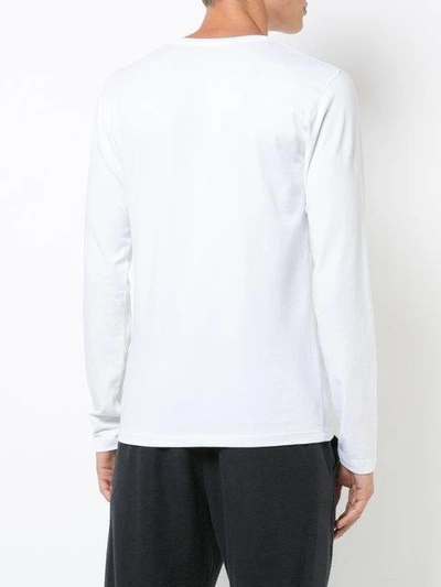 Shop Pya Long Sleeve Henley T-shirt - White