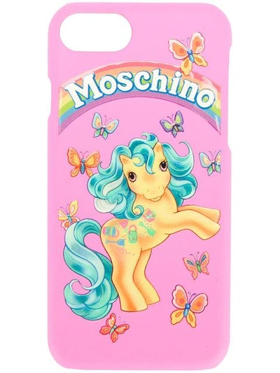 Shop Moschino Iphone 7 Pony Motif Case