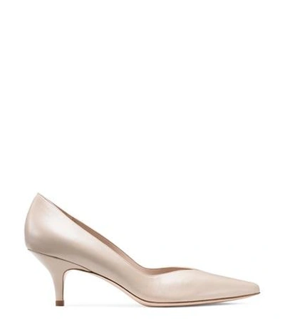 Shop Stuart Weitzman The Everyday Pump In String Beige Nappa Leather