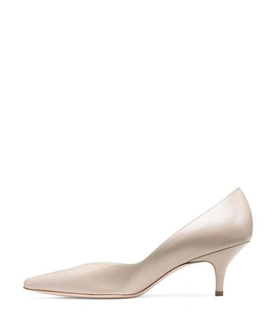 Shop Stuart Weitzman The Everyday Pump In String Beige Nappa Leather