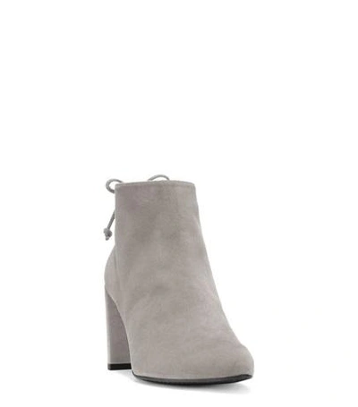 Shop Stuart Weitzman The Lofty Bootie In Light Gray Suede