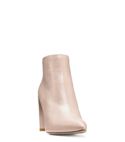 Shop Stuart Weitzman The Pure Bootie In String Beige Nappa Leather