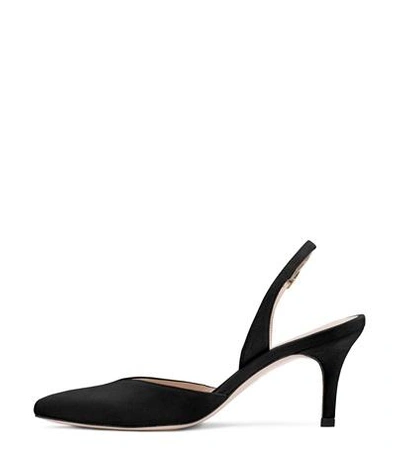 Shop Stuart Weitzman The Sleek Pump In Black Suede