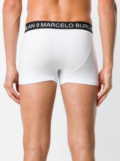 Shop Marcelo Burlon County Of Milan Fitted Logo Boxers In White