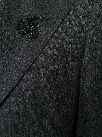 Shop Dolce & Gabbana Patterned Formal Suit In Black