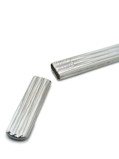 Shop Jvdf Engraved Toothpick Case In Metallic