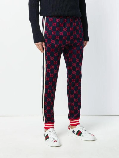 Shop Gucci Gg Jacquard Jogging Trousers