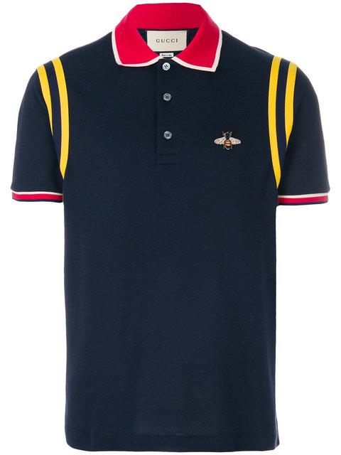 gucci polo bee collar