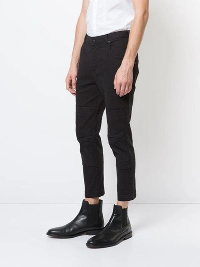 Shop The Viridi-anne Cropped Panel Trousers - Black