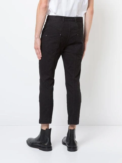 Shop The Viridi-anne Cropped Panel Trousers - Black