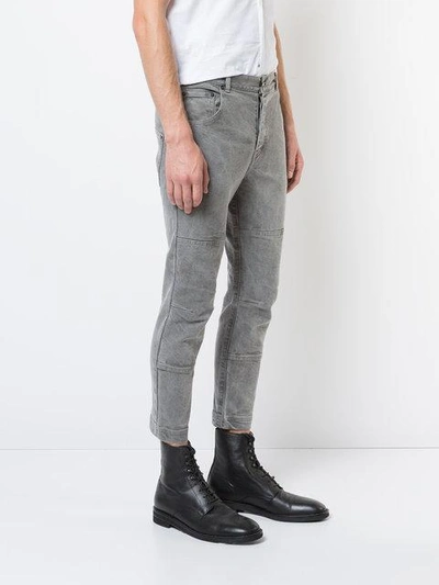 Shop The Viridi-anne Cropped Panelled Trousers - Grey