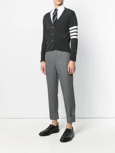 Shop Thom Browne Cashmere Button-down Cardigan In Grey