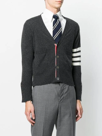 Shop Thom Browne Cashmere Button-down Cardigan In Grey