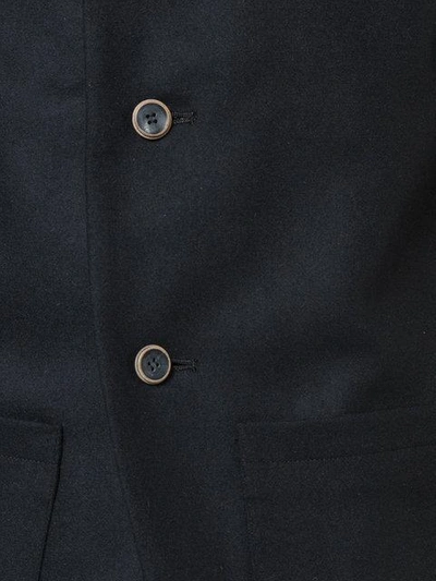 Shop Individual Sentiments Stretch Flannel Blazer In Black