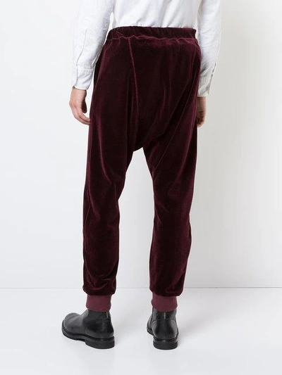 Shop Individual Sentiments Velvet Sweat Pants - Red