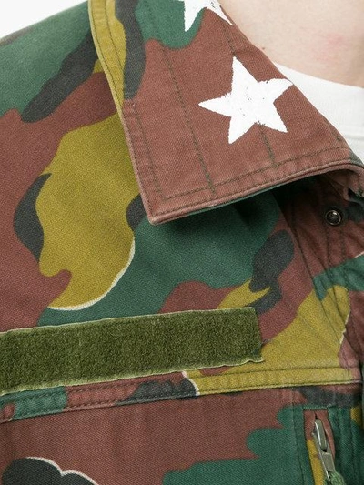Shop Icons Camouflage Military Jacket In Multicolour