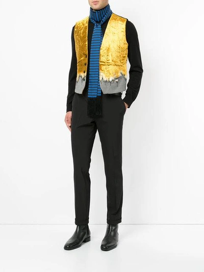 Haider Ackermann Reconstructed Gradient Gilet In Yellow