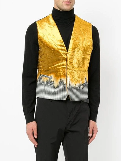 Haider Ackermann Reconstructed Gradient Gilet In Yellow