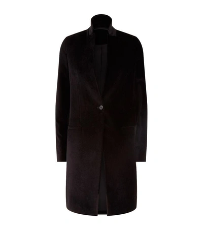 Leni Velvet Coat In Black