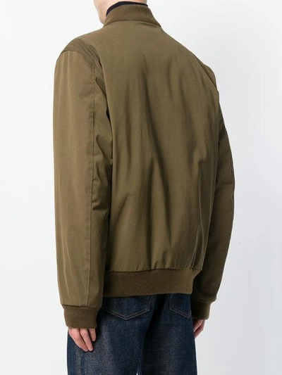 Shop Moncler Tacna Giubbotto Bomber Jacket In Green