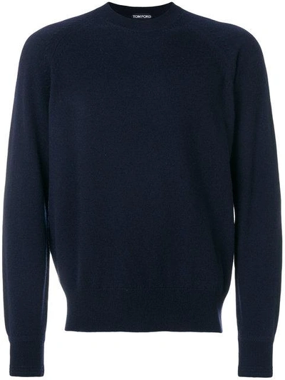 Shop Tom Ford Crew Neck Jumper - Blue