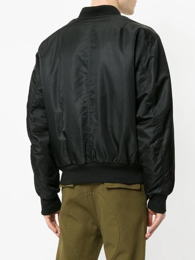 Shop Yves Salomon Long-sleeved Bomber Jacket In Black