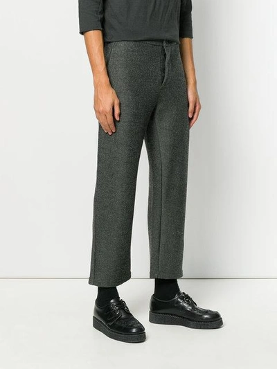 Shop Lost & Found Ria Dunn Cropped Slim-fit Trousers - Grey