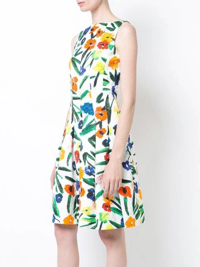 Shop Oscar De La Renta Floral Sleeveless A-line Dress