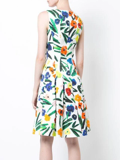 Shop Oscar De La Renta Floral Sleeveless A-line Dress