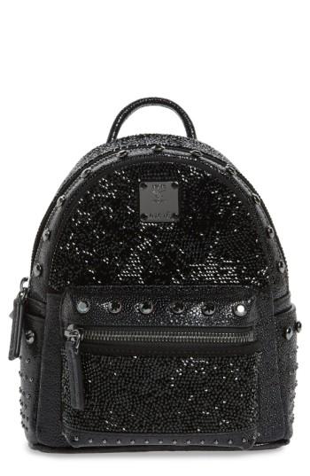 mcm mini stark backpack black