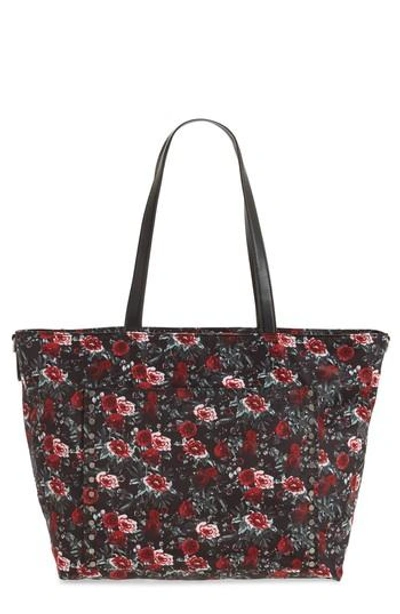 Shop Rebecca Minkoff Logan Floral Nylon Baby Tote - Red In Rose Floral