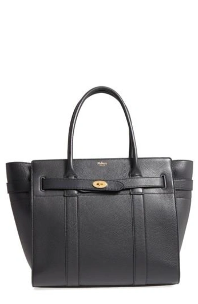 Shop Mulberry Large Bayswater Leather Tote - Black