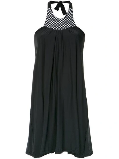 Shop Amir Slama Halterneck Dress In Black