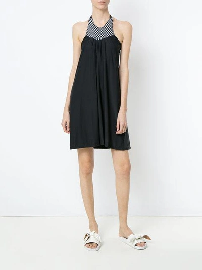 Shop Amir Slama Halterneck Dress In Black