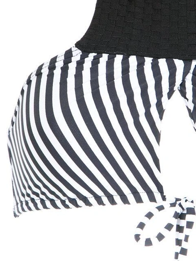 Amir Slama Striped Bikini Set In Black