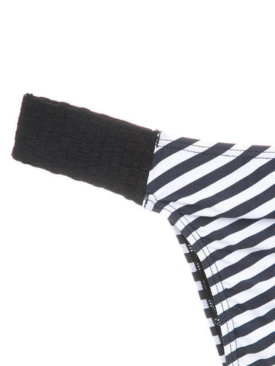 Shop Amir Slama Striped Bikini Set In Black