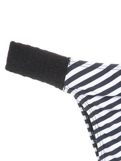 Amir Slama Striped Bikini Set In Black