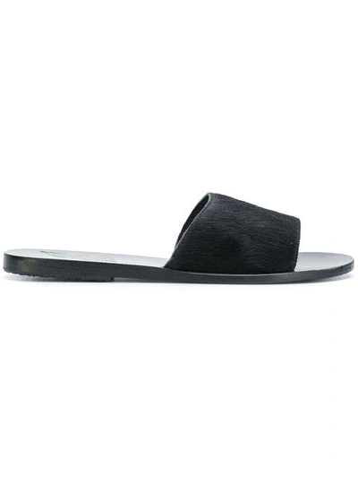 Shop Ancient Greek Sandals Taygete Flat Sandals In Black