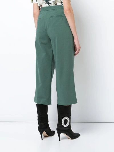 Shop Adam Lippes Cropped Palazzo Trousers