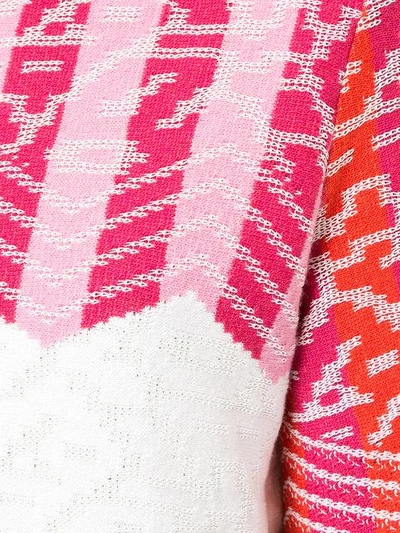 Shop Peter Pilotto Zig-zag Intarsia Sweater - Pink