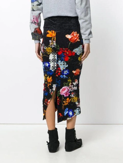 Shop Preen By Thornton Bregazzi Floral Adelaide Skirt In Black
