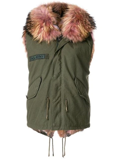 Shop As65 A.s. Army Hooded Gilet - Green
